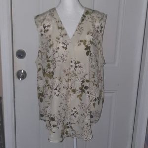 Emaline Light Green Floral Blouse - XL